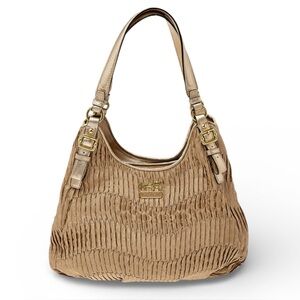 Coach Madison Gathered Signature Maggie Shoulder Bag